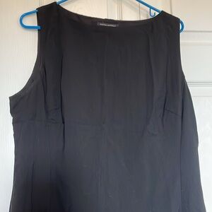 Women’s sz 16 wool shift little black dress (LBD) sleeveless timeless office